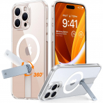 TORRAS Apple iPhone 16 Pro Max 360 Kickstandl Klf-Clear 