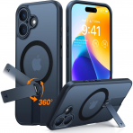 TORRAS Apple iPhone 16 Plus 360 Kickstandl Klf-Black