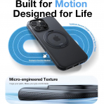 TORRAS Apple iPhone 16 Pro Max Ostand Fitness Klf-Obsidian Black 