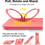 TORRAS Apple iPhone 16 Pro Max Ostand Spin Klf-Red