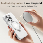 TORRAS Apple iPhone 16 Pro Max Spin Silikon Klf -White 