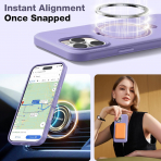 TORRAS Apple iPhone 16 Pro Max Spin Silikon Klf -Purple