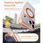 TORRAS Apple iPhone 17 Pro Max Ostand Fitness Klf-Clear Orange