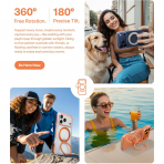 TORRAS Apple iPhone 17 Pro Max Ostand Fitness Klf-Clear Orange