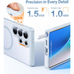TORRAS Galaxy S25 Ultra Gl Manyetik Klf-Silverblue