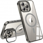 TORRAS Lstand Serisi Apple iPhone 15 Pro MagSafe Uyumlu Klf-Clear Grey