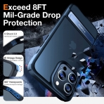 TORRAS MarsClimber Serisi iPhone 14 Pro Max Kickstand Klf (MIL-STD-810G)-Mystic Black