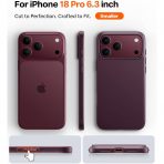 TORRAS OriginFit iPhone 18 Pro Manyetik �nce K�l�f-Burgundy