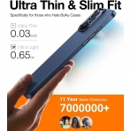 TORRAS OriginFit Serisi iPhone 15 Pro Slim Fit Klf-Navy Blue