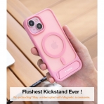 TORRAS Pstand Serisi Apple iPhone 15 Silikon Klf -Pink