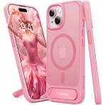 TORRAS Pstand Serisi Apple iPhone 15 Silikon Klf -Pink