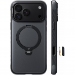 TORRAS Q3 Rugged iPhone 18 Pro Koruyucu K�l�f-Jet Black