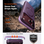 TORRAS Q3 Rugged iPhone 18 Pro Koruyucu K�l�f-Plum Purple