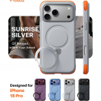 TORRAS Q3 Rugged iPhone 18 Pro Koruyucu K�l�f-Sunrise Silver