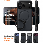 TORRAS Q3 Rugged iPhone 18 Pro Max Koruyucu K�l�f-Jet Black