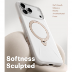 TORRAS Q3 Silicone iPhone 18 Pro Standl� Silikon K�l�f-White
