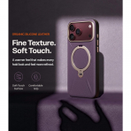 TORRAS Q3 VegSkin iPhone 18 Pro Max Standl� Deri K�l�f-Burgundy Purple