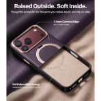 TORRAS Q3 VegSkin iPhone 18 Pro Max Standl� Deri K�l�f-Burgundy Purple