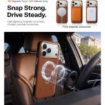 TORRAS Q3 VegSkin iPhone 18 Pro Max Standl� Deri K�l�f-Saddle Brown
