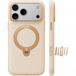 TORRAS Q3 Wind iPhone 18 Pro Standl� Silikon K�l�f-Cream Glow