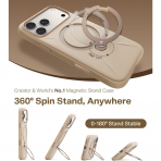 TORRAS Q3 iPhone 18 Pro Max Standl� Silikon K�l�f-Beige