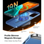 TORRAS Ultra nce Apple iPhone 15 Pro Max Manyetik Klf -Sky Blue