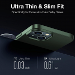 TORRAS iPhone 13 Mini Tam Korumal� Mat K�l�f-Green