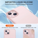 TORRAS iPhone 14 Silikon Klf -Baby Pink