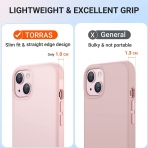 TORRAS iPhone 14 Silikon Klf -Baby Pink