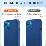 TORRAS iPhone 14 Silikon Klf -Ocean Blue