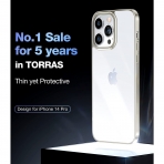 TORRAS iPhone 14 Pro Darbeye Dayanıklı Kılıf (Kristal)-Clear
