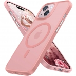 TORRAS Apple iPhone 15 Darbeye Dayankl MagSafe Uyumlu Klf-Pink