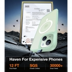TORRAS Apple iPhone 15 Darbeye Dayankl MagSafe Uyumlu Klf-Green