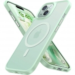 TORRAS Apple iPhone 15 Darbeye Dayankl MagSafe Uyumlu Klf-Green