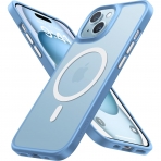TORRAS Apple iPhone 15 Darbeye Dayankl MagSafe Uyumlu Klf-Blue