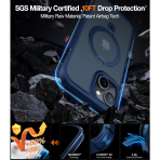 TORRAS iPhone 14 Manyetik Standl� K�l�f-Navy Blue