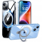 TORRAS iPhone 14 Manyetik Standl� K�l�f-Crystal Clear