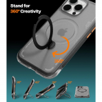 TORRAS iPhone 15 Pro Max Ostand Q3 Air K�l�f-Shadow Black