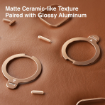 TORRAS iPhone 16 Pro Max Ostand Q3 VegSkin Klf-Amber Brown