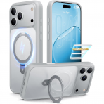 TORRAS iPhone 18 Pro Standl� Manyetik K�l�f-Silver Gray