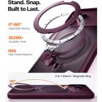 TORRAS iPhone 18 Pro Standl� Manyetik K�l�f-Purple