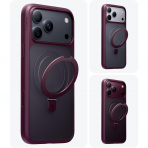 TORRAS iPhone 18 Pro Standl� Manyetik K�l�f-Purple