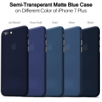 TOZO Apple iPhone 7 Plus Hard Bumper Klf-Matte Ore Blue