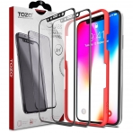 TOZO Apple iPhone X Cam Ekran Koruyucu (Siyah/2 Adet)