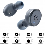 TOZO T10 Bluetooth Kulak i Kulaklk-Blue