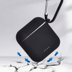 TOZO T6 Airpods Silikon Anahtarlkl Klf-Black