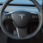 TPARTS Tesla Model 3/Y Uyumlu Direksiyon Kapa- Glossy Black