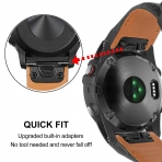 TRUMiRR Garmin Fenix 7/6 Deri Kay-Black