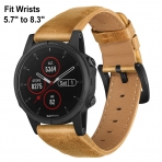 TRUMiRR Garmin Fenix 7/6 Deri Kay-Light Brown