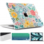 TWOLSKOO MacBook Air Koruyucu Klf (13.6 in)(2022)-Abstract Flower